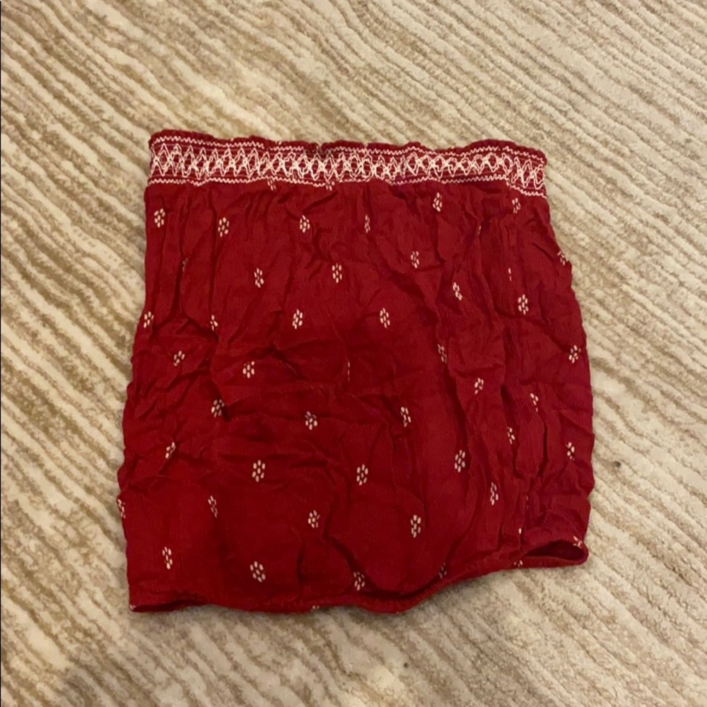 Free People Red tube top elastic